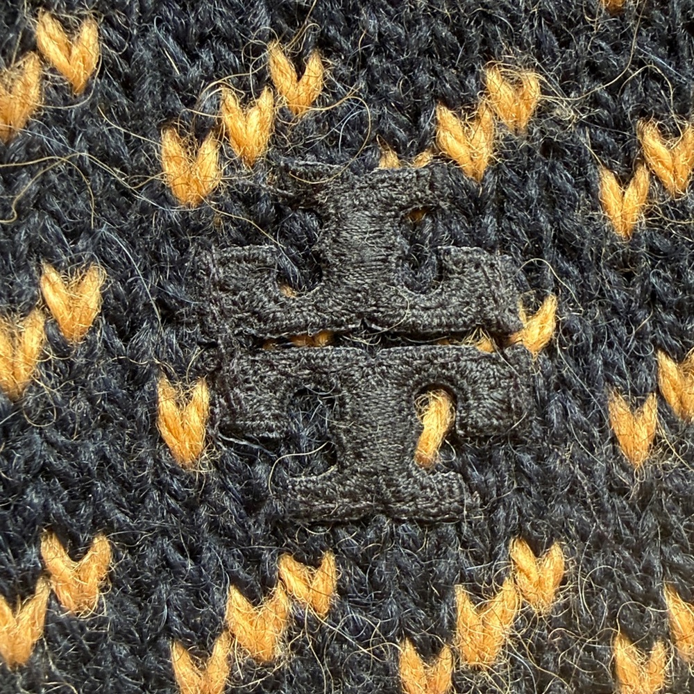 Tory Burch navy and light Brown Knit Sweater Vest - Picture 9 of 9